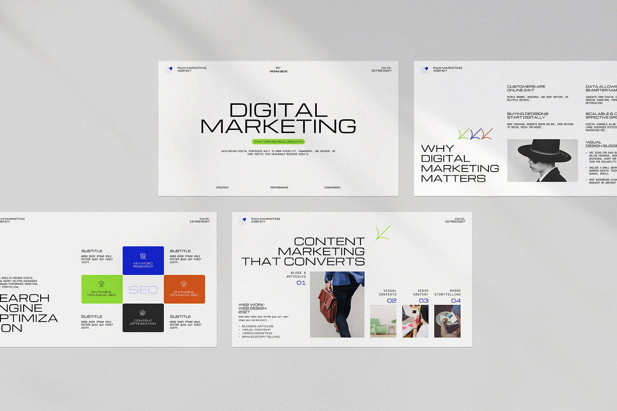 Digital Marketing Presentation, a Presentation Template by evgenystudio (Photo 5 of 9)