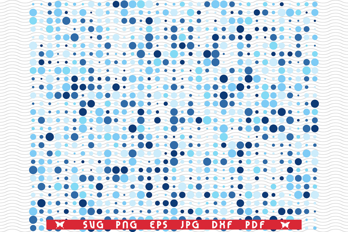 SVG Blue Circles, Seamless pattern, a Pattern Graphic by DesignStudioRM (Photo 2 of 3)