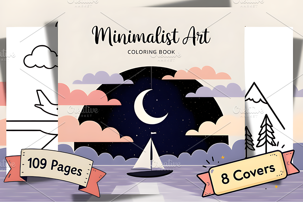 Minimalist Art Coloring Pages, an Illustration by Ink Gallery (Photo 1 of 4)