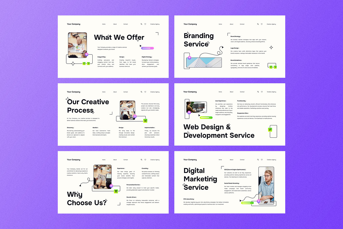 Cream Agency Services PPT, a Presentation Template by Aiyari Graphic (Photo 3 of 5)