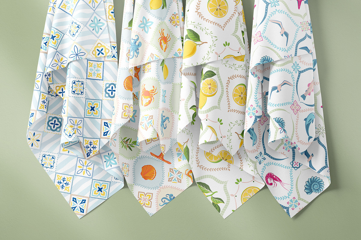 Sun and Sea. Vector Summer Patterns, a Pattern Graphic by Molly art (Photo 10 of 21)