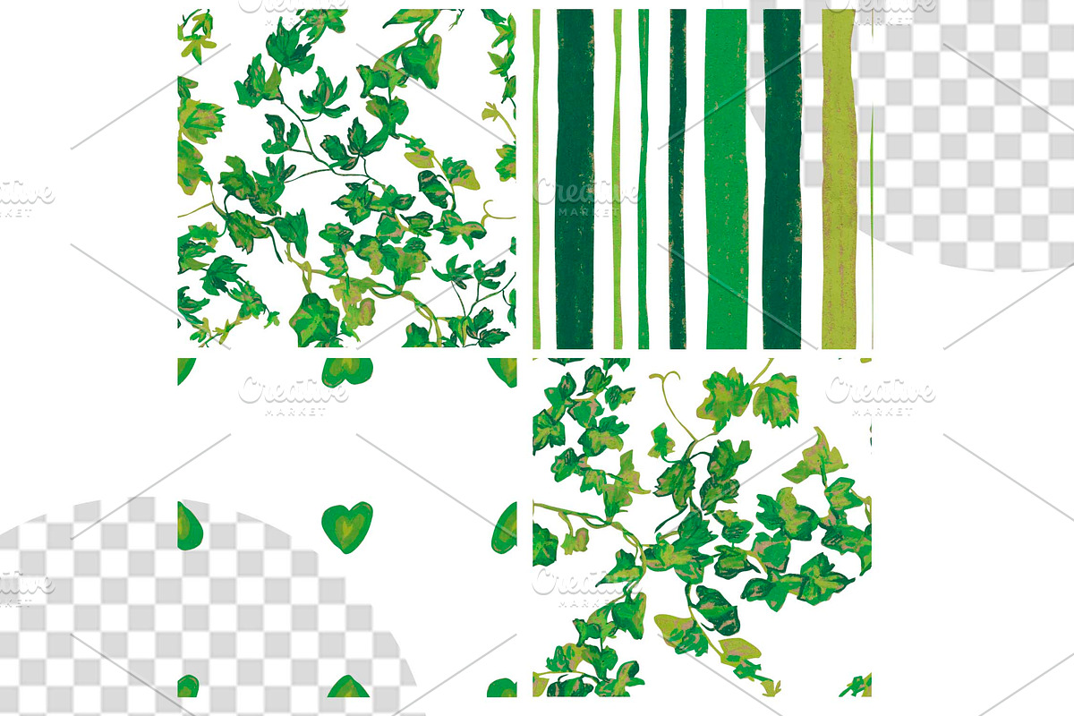 Ivy & Grape Seamless Patterns, a Pattern Graphic by Lucyinyourheart (Photo 4 of 10)