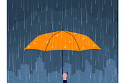 People protect from rain. Hand holds, an Object Illustration by YummyBuum (Thumbnail 1 of 3)