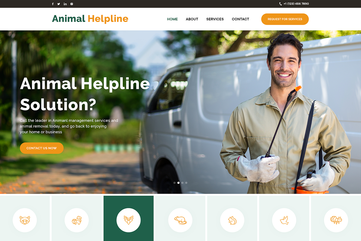 Animal Helpline Webdesign, a Landing Page Template by simplywebs (Photo 1 of 2)