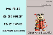 Whimsical Valentines Day Dogs Clipar, an Illustration by SVGArt (Thumbnail 5 of 8)
