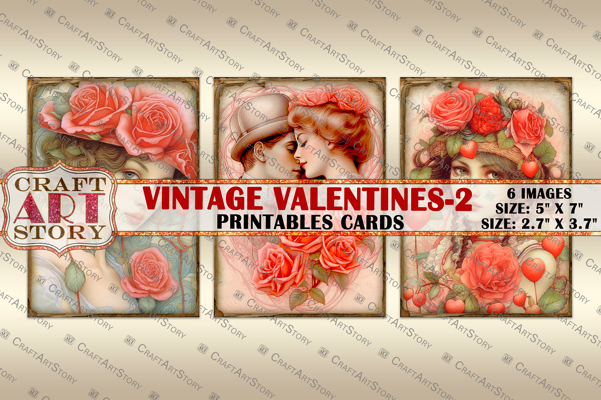 Valentines Valentine cards-2, a Person Illustration by CraftArtStory (Photo 2 of 3)