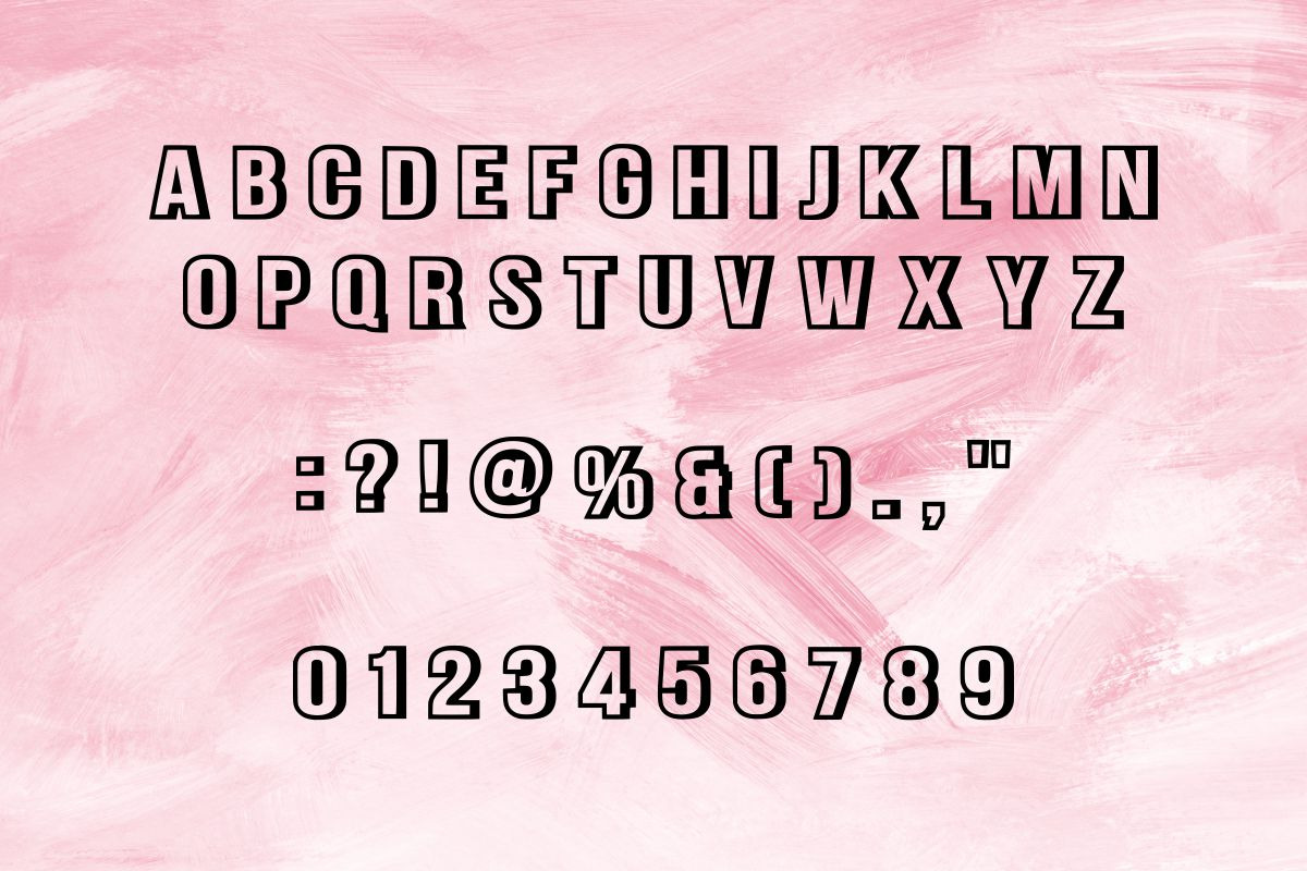 Contour Outlines Font, a Sans Serif Font by Fourteen Letter (Photo 9 of 9)