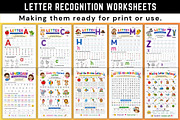 Letter Recognition Worksheets, a Stationery Template by Designmela01 (Thumbnail 2 of 6)