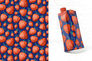 Strawberry Clipart And Patterns, a Pattern Graphic by RabbitAndPencil (Thumbnail 7 of 8)