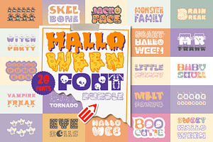 The Halloween Font Bundle
