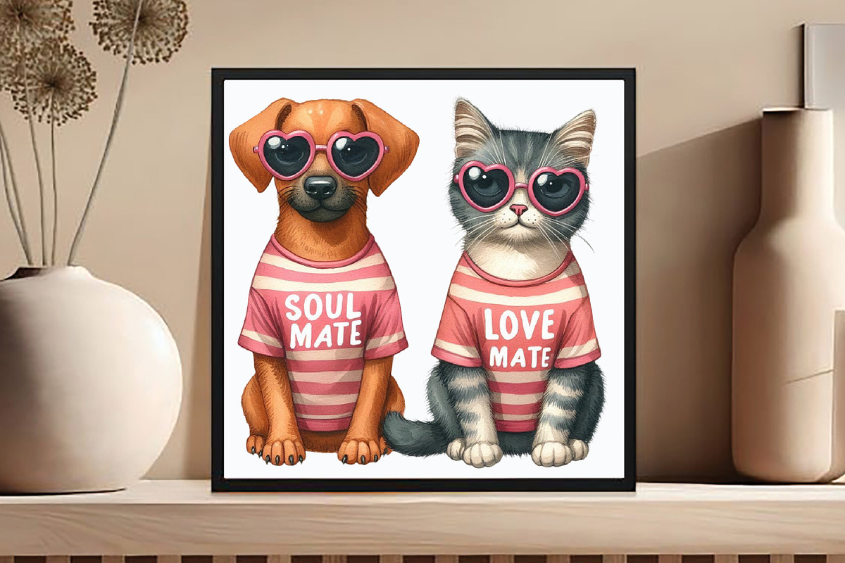 Soul Mate, Love Mate Dog PNG, an Illustration by DreamCafeArt (Photo 6 of 7)