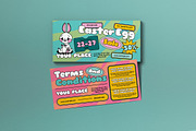 Green Pink Easter Egg Hunt Voucher, a Card Template by graphicook (Thumbnail 1 of 3)
