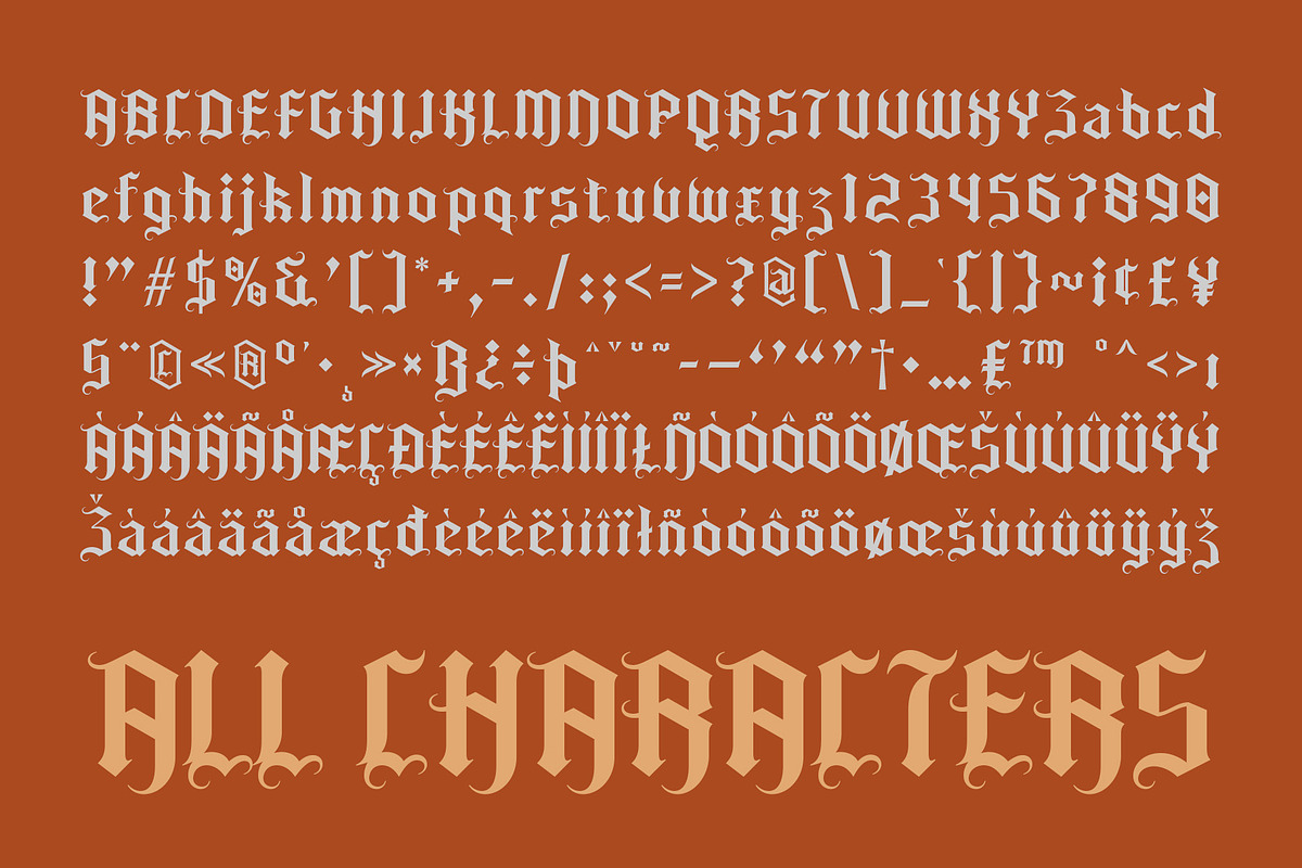 CS Artemio – Blackletter Font, a Blackletter Font by Craft Supply Co. (Photo 8 of 8)