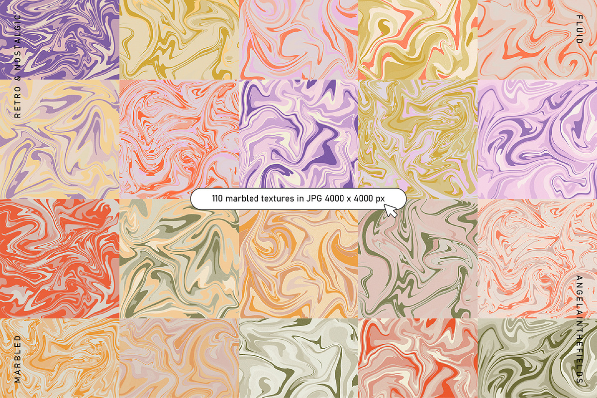 Spring Summer Marbling Textures, a Texture Graphic by angelainthefields (Photo 4 of 9)