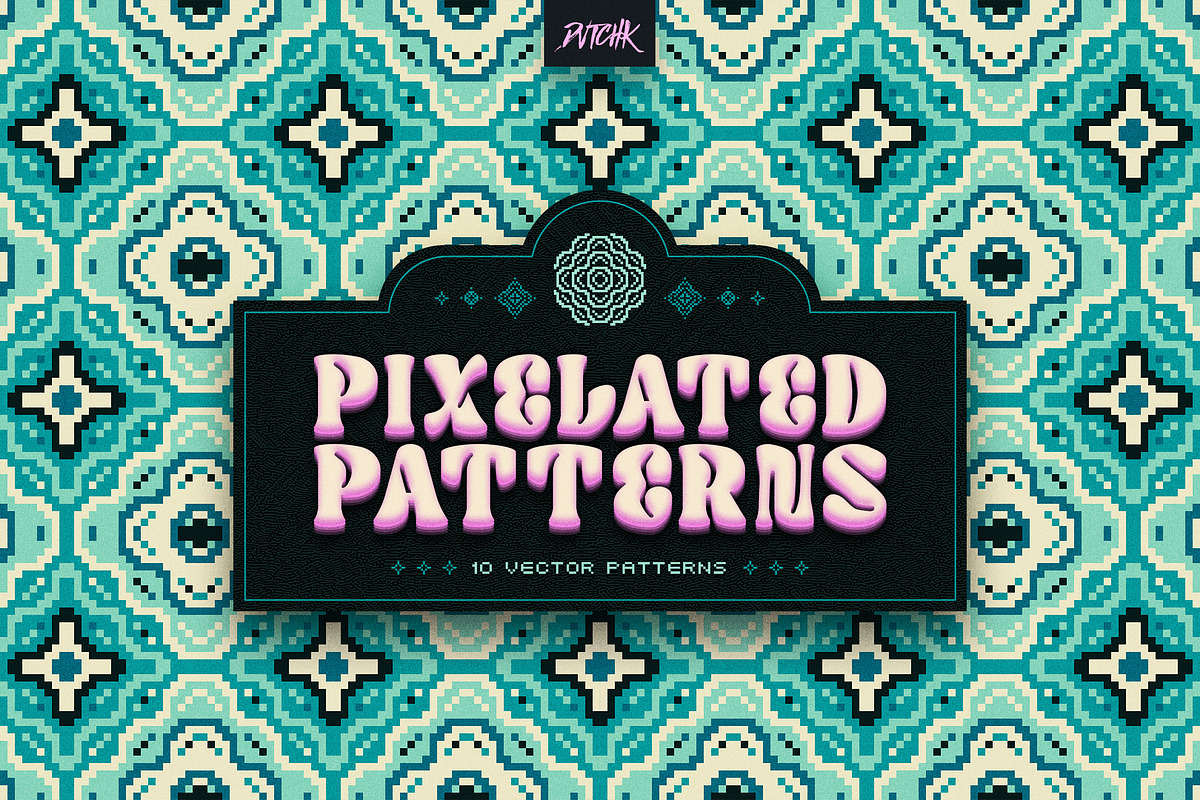 Pixel Mosaic Patterns | Vol. 07, a Pattern Graphic by dvtchk (Photo 1 of 10)