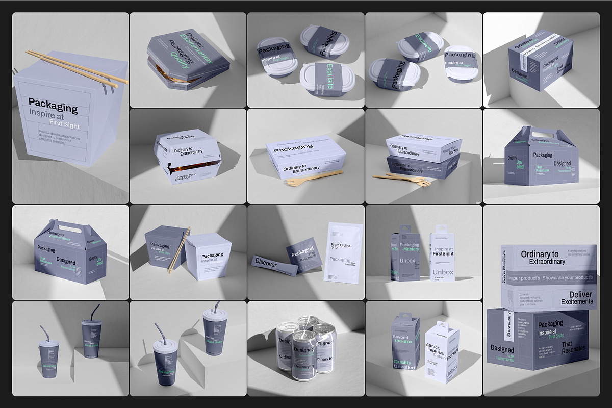 Product Packaging Set Mockup, a Mockup by Arvalamockup (Photo 4 of 12)