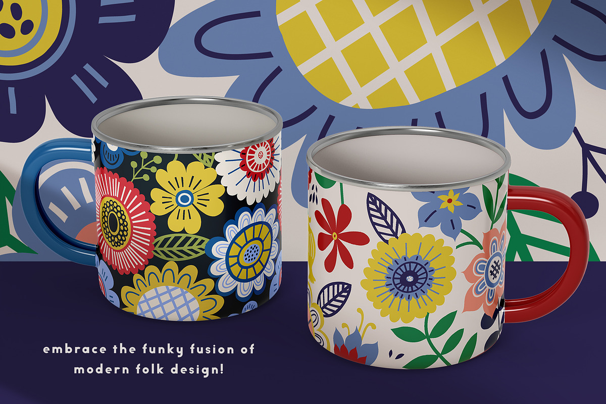 Folky Florals Patterns & Graphics, a Pattern Graphic by rouxsupplyco (Photo 8 of 13)