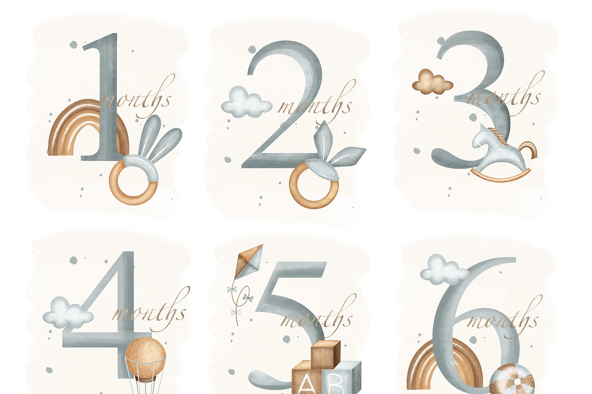 NEWBORN baby illustration & patterns, an Object Illustration by Linerisyart (Photo 15 of 17)