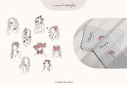 Line art floral woman & elements, a Person Illustration by Katerina.Sea.Design (Thumbnail 4 of 10)