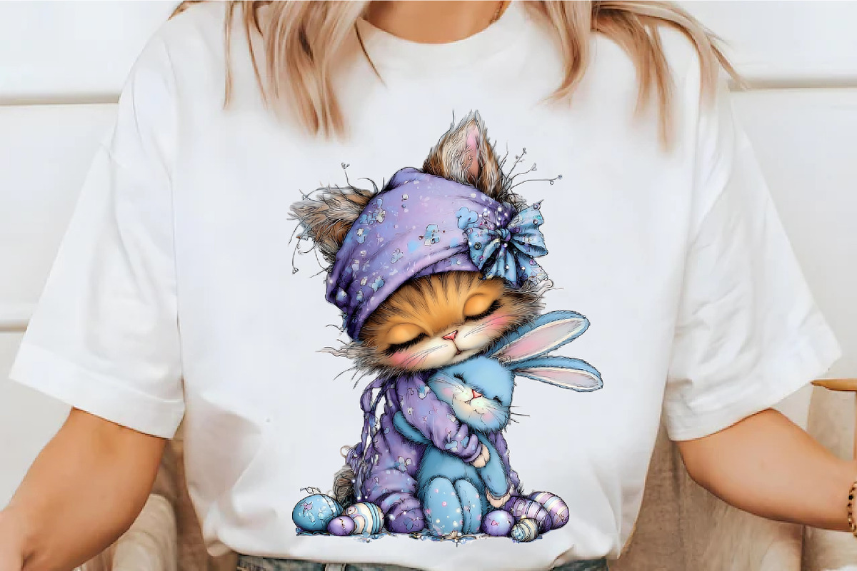 Whimsical Easter Cats Clipart, an Illustration by designcity5 (Photo 5 of 5)