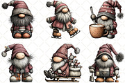 Whimsical Gnome Clipart, an Illustration by Black Bird Studio (Thumbnail 2 of 6)