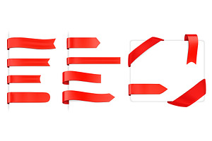 Ribbon tag. Blank folded corner, an Object Illustration by winwin.art