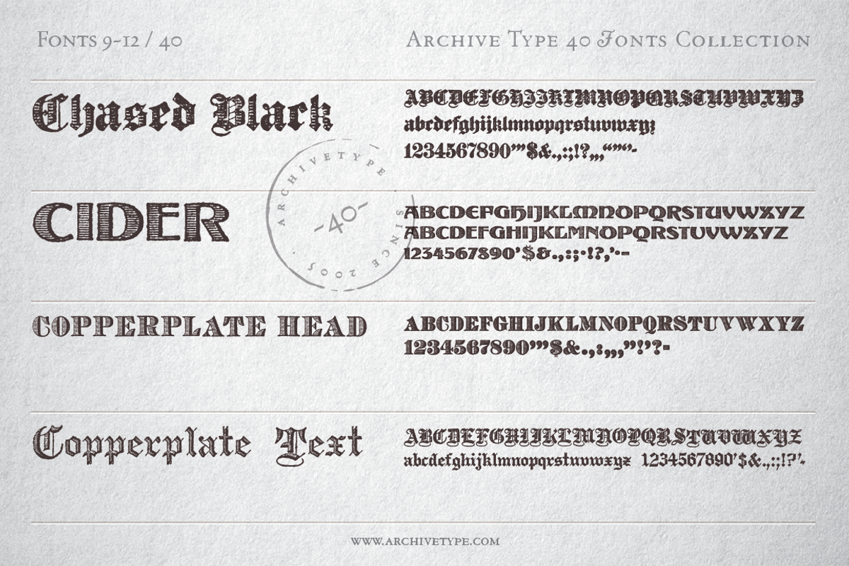 40 Archive Fonts Collection preview 5