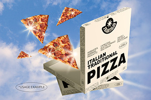 Open Pizza Box Mockup