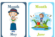 Months of the Year Flash Cards, a Card Template by DigitalsDesigns (Thumbnail 2 of 4)
