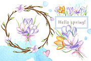 Happy Easter watercolor set, an Illustration by artdreamer (Thumbnail 4 of 6)