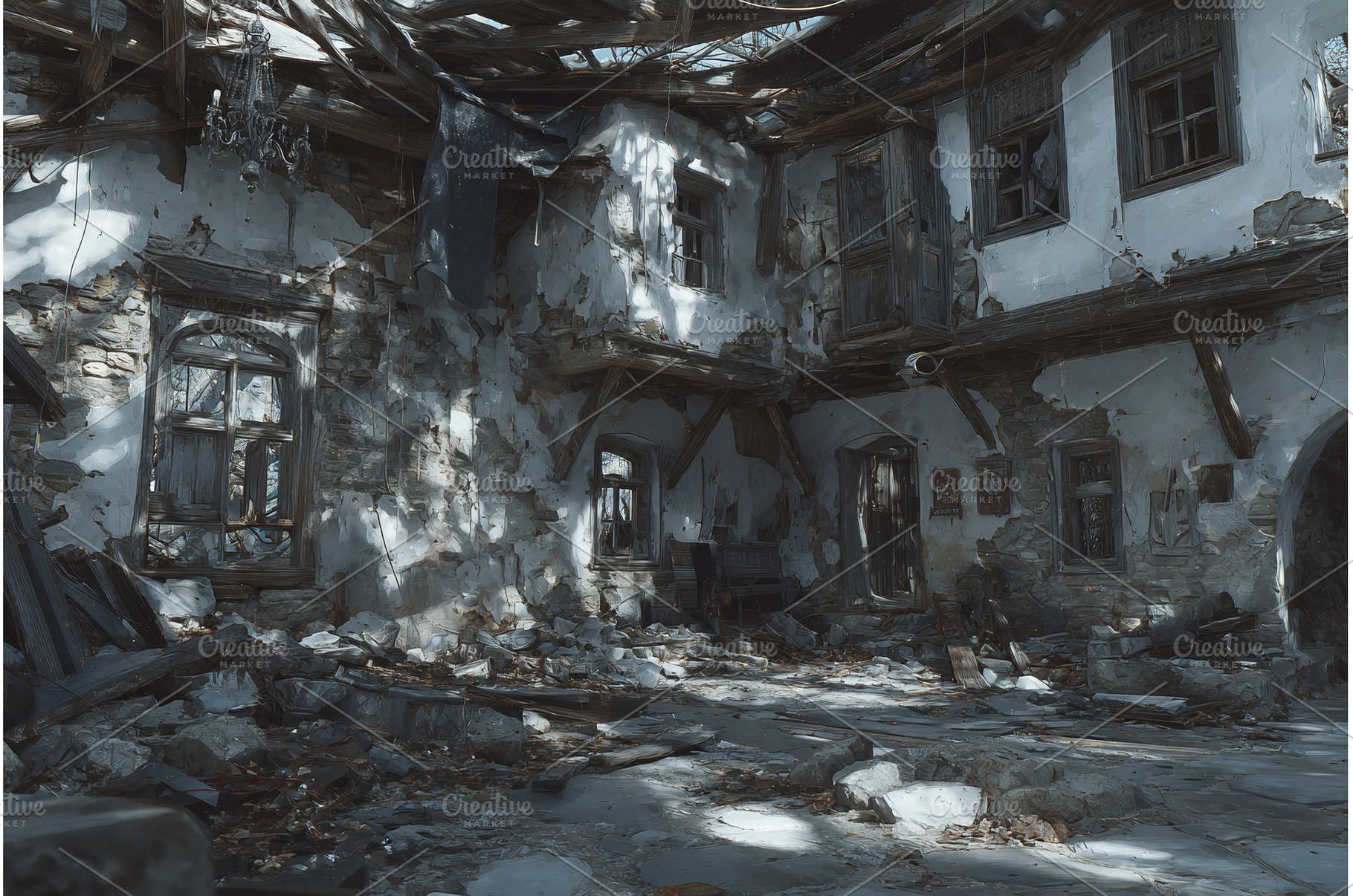 Following a cataclysmic event such, an Architecture Photo by ZinetroN