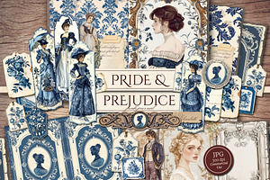 Pride and Prejudice Scrapbook Kit, a Person Illustration by Secret Helper