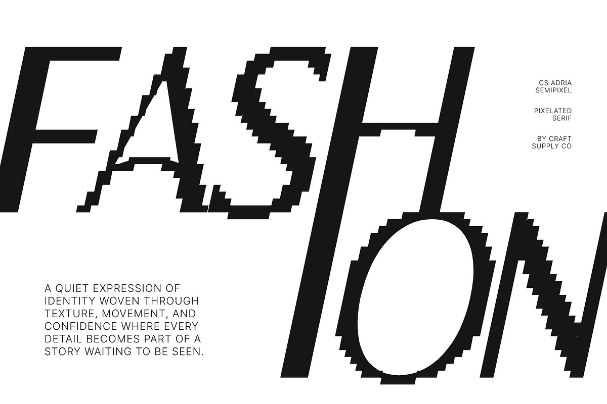 CS Adria Semipixel, a Sans Serif Font by Craft Supply Co. (Photo 2 of 8)