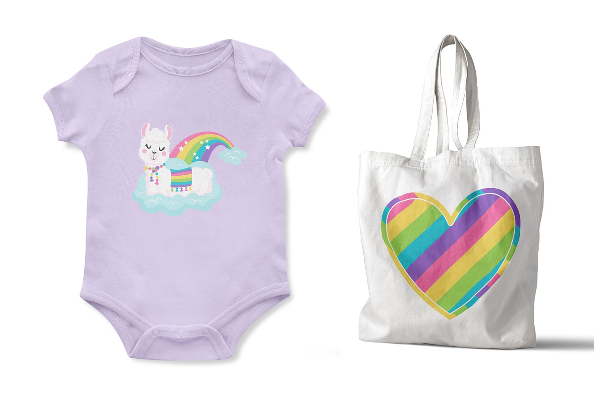 Rainbow Llamas, an Illustration by Huckleberry Hearts (Photo 3 of 3)