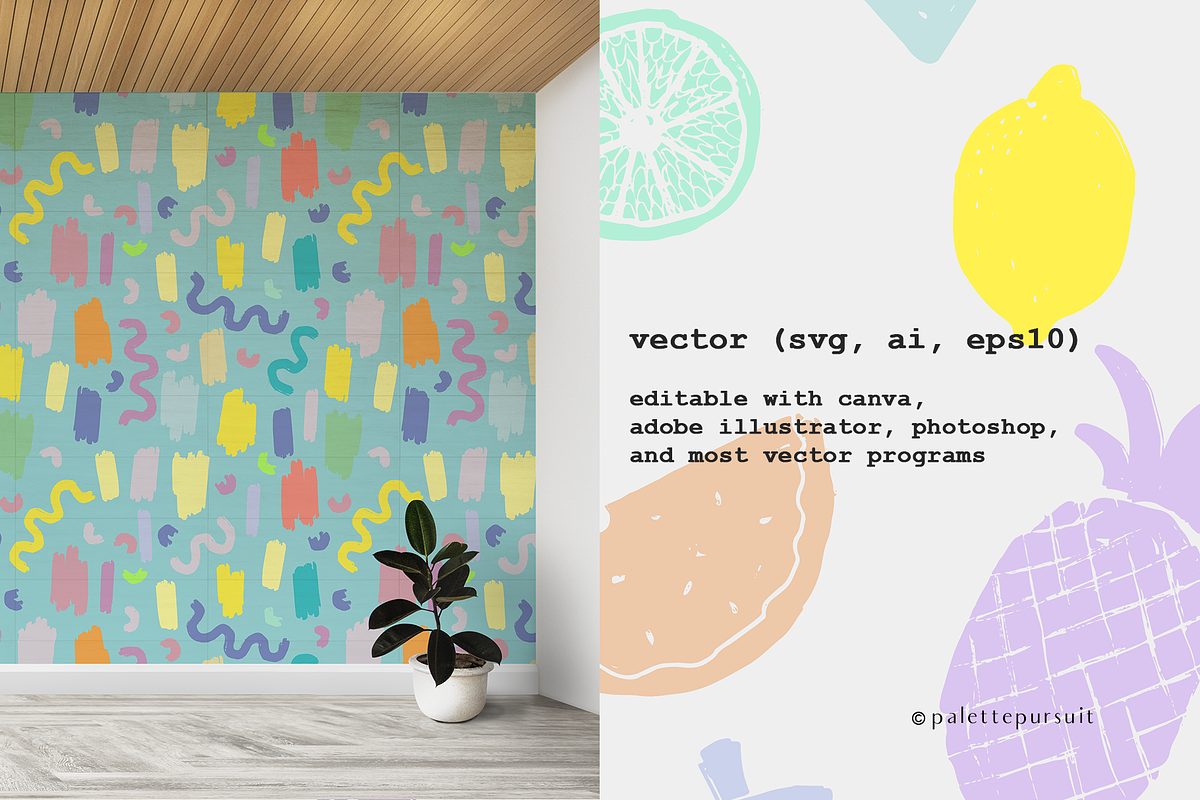 Inky doodles vector pattern set, SVG, a Pattern Graphic by Palette Pursuit (Photo 6 of 8)