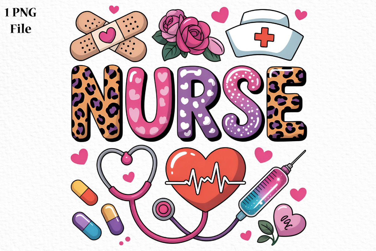 Western Valentines Day Nurse Png, an Illustration by Canvas Craft (Photo 1 of 6)