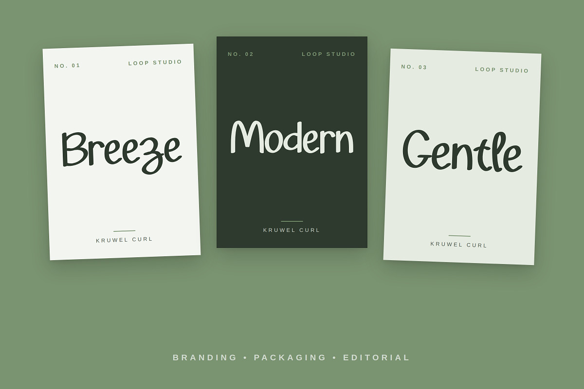Kruwel Curl – Sans, a Sans Serif Font by Gookkis Studio (Photo 9 of 17)