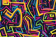 1990's Neon Colors Pattern, a Pattern Graphic by Printable Treasure (Thumbnail 5 of 7)