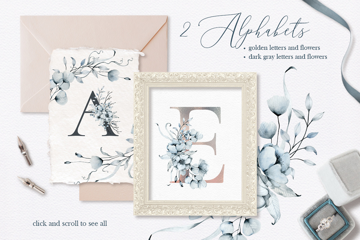 Misty mountains - watercolor clipart, a Decorative Illustration by long summer (Photo 3 of 10)