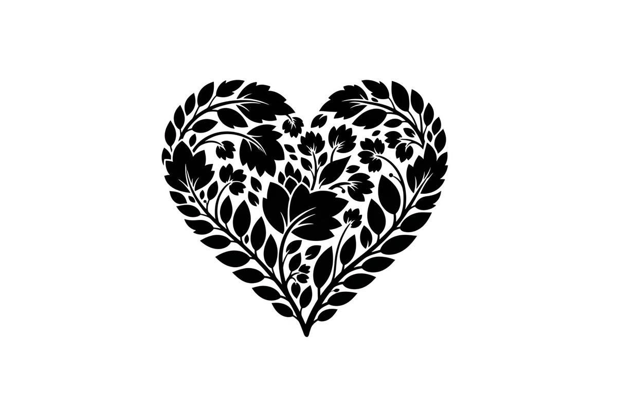 Floral Heart Silhouette Bundle, an Illustration by Designs_River (Photo 30 of 31)
