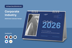 Modern Desk Calendar for Agencies, a Stationery Template by twinstd