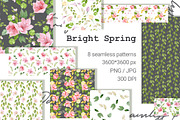 Bright Spring Pattern Collection, a Pattern Graphic by OlgaSerbun (Thumbnail 1 of 5)
