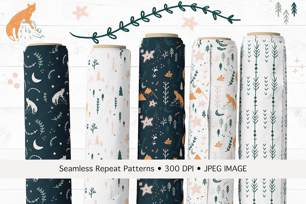 Forest Fox Pattern Pack, a Pattern Graphic by Evelyns Illustrations