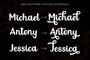 Polythem Bold Classy, a Script Font by Haksen (Thumbnail 4 of 7)