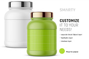Matt nurtion jar mockup, a Packaging Mockup by Smarty Mockups (Thumbnail 2 of 5)