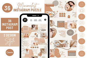 Orange Instagram Puzzle Template