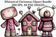 Whimsical Christmas Clipart Bundle, an Illustration by Canvas Craft (Thumbnail 1 of 7)