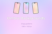 Ombre Insta Stories Backgrounds, a Background Graphic by Digitaliya (Thumbnail 1 of 5)