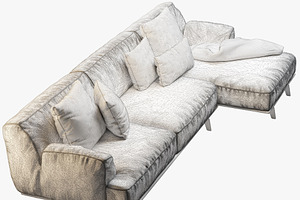 Tribeca Sofa 2 3d Model