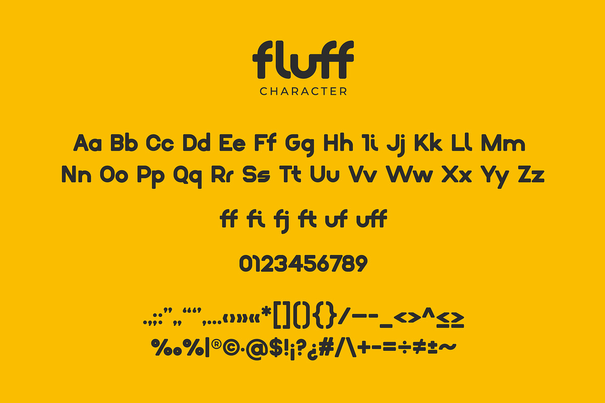 Fluff - Geometric Display Font, a Sans Serif Font by fluffstudio (Photo 6 of 7)